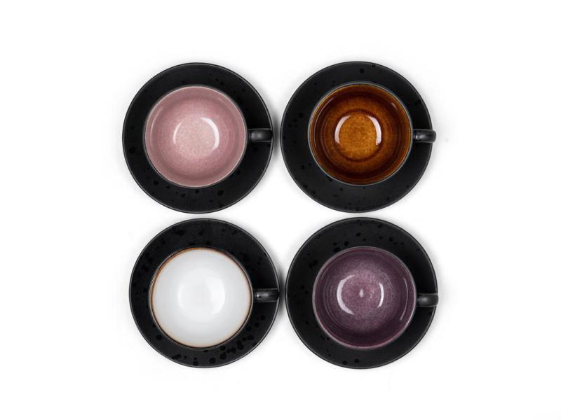 Kaffeetassen 4er Set coloured/black